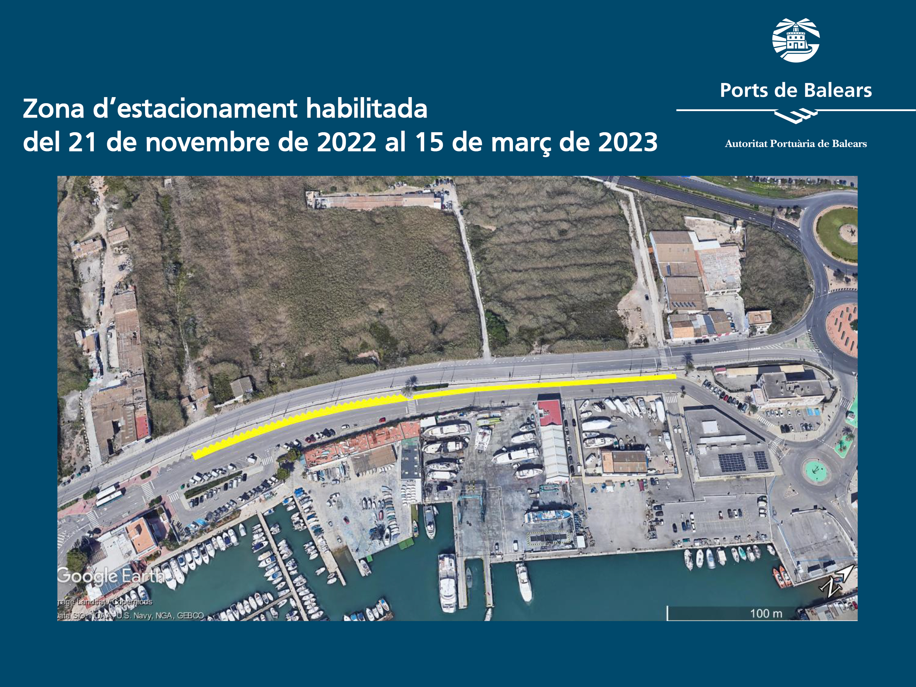 Die APB stellt einen zusätzlichen Parkplatz im Hafen von Eivissa während der Nebensaison zur Verfügung