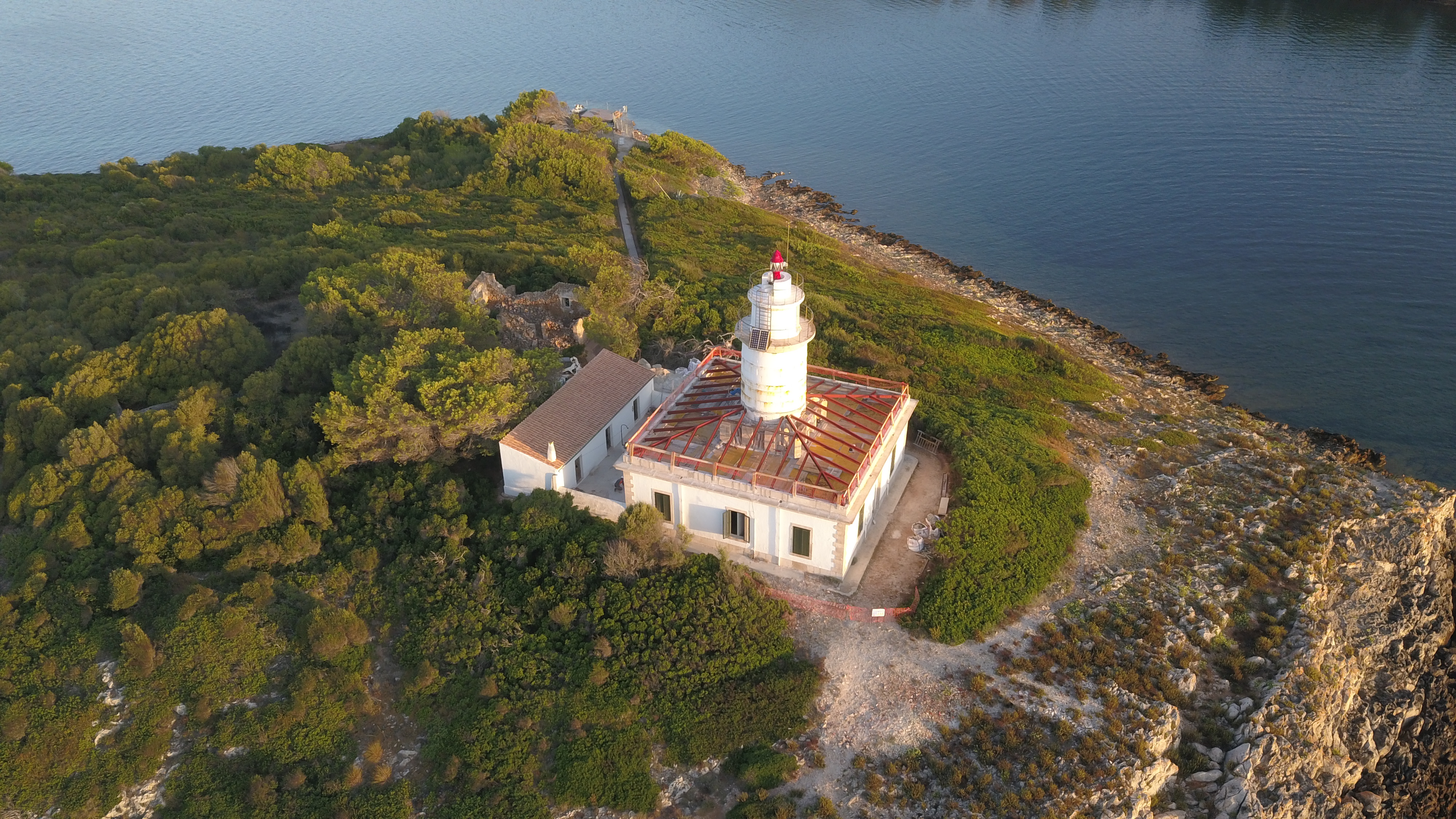 Restoration work on the roof of the Alcanada lighthouse is completed