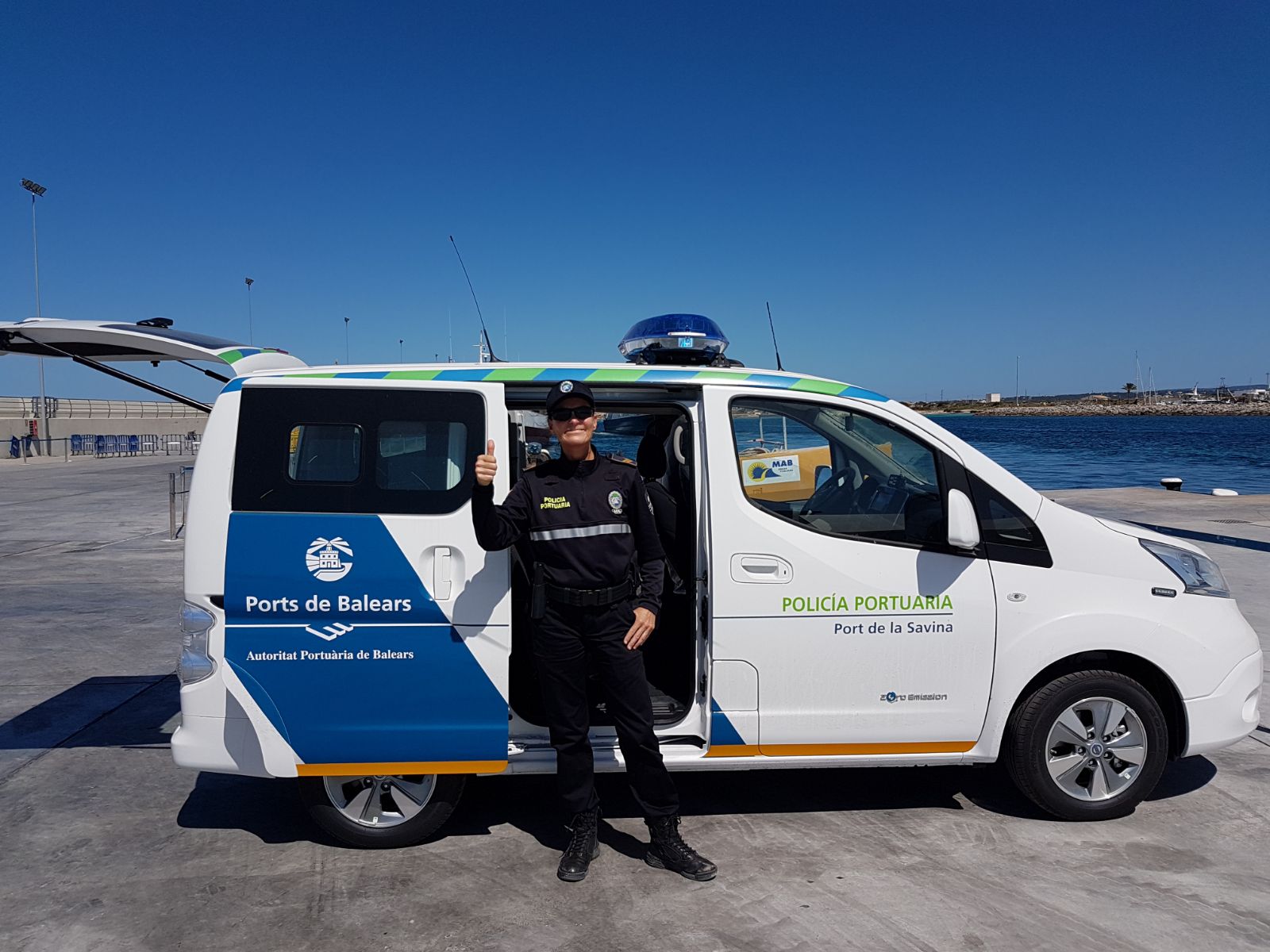 Die Hafenpolizei von Formentera verfügt über ein neues Elektrofahrzeug