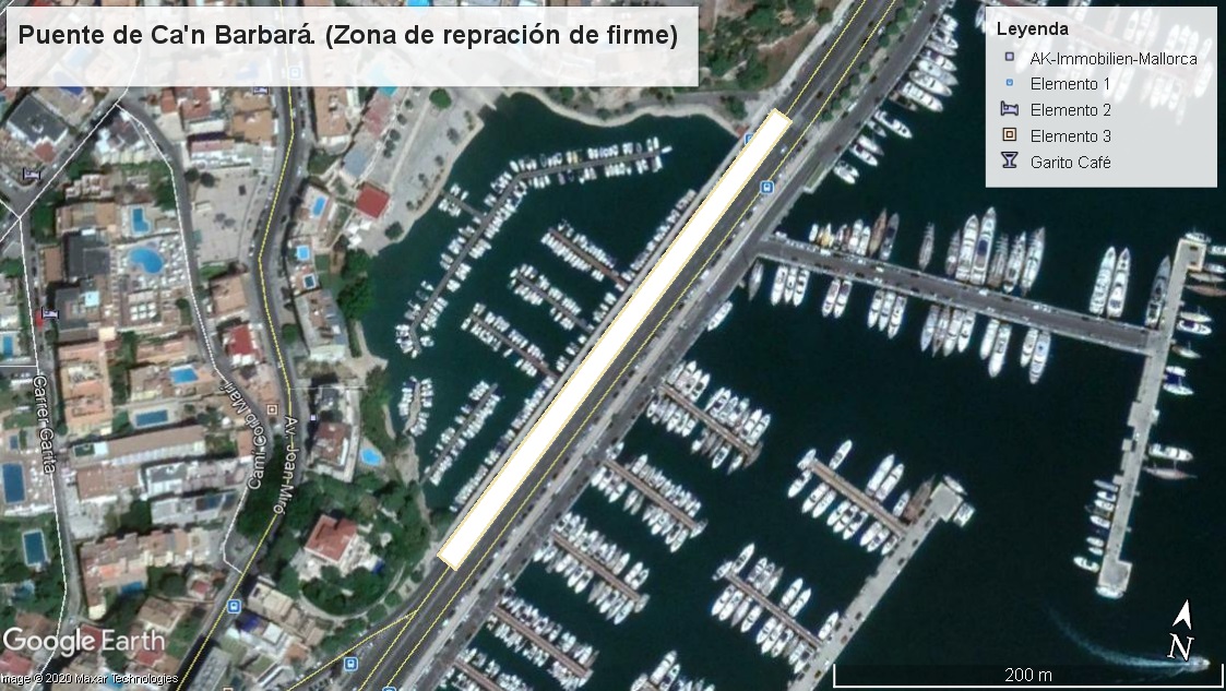 The Port Authority of the Balearic Islands begins maintenance work on the Ca'n Barbarà bridge in the Port of Palma