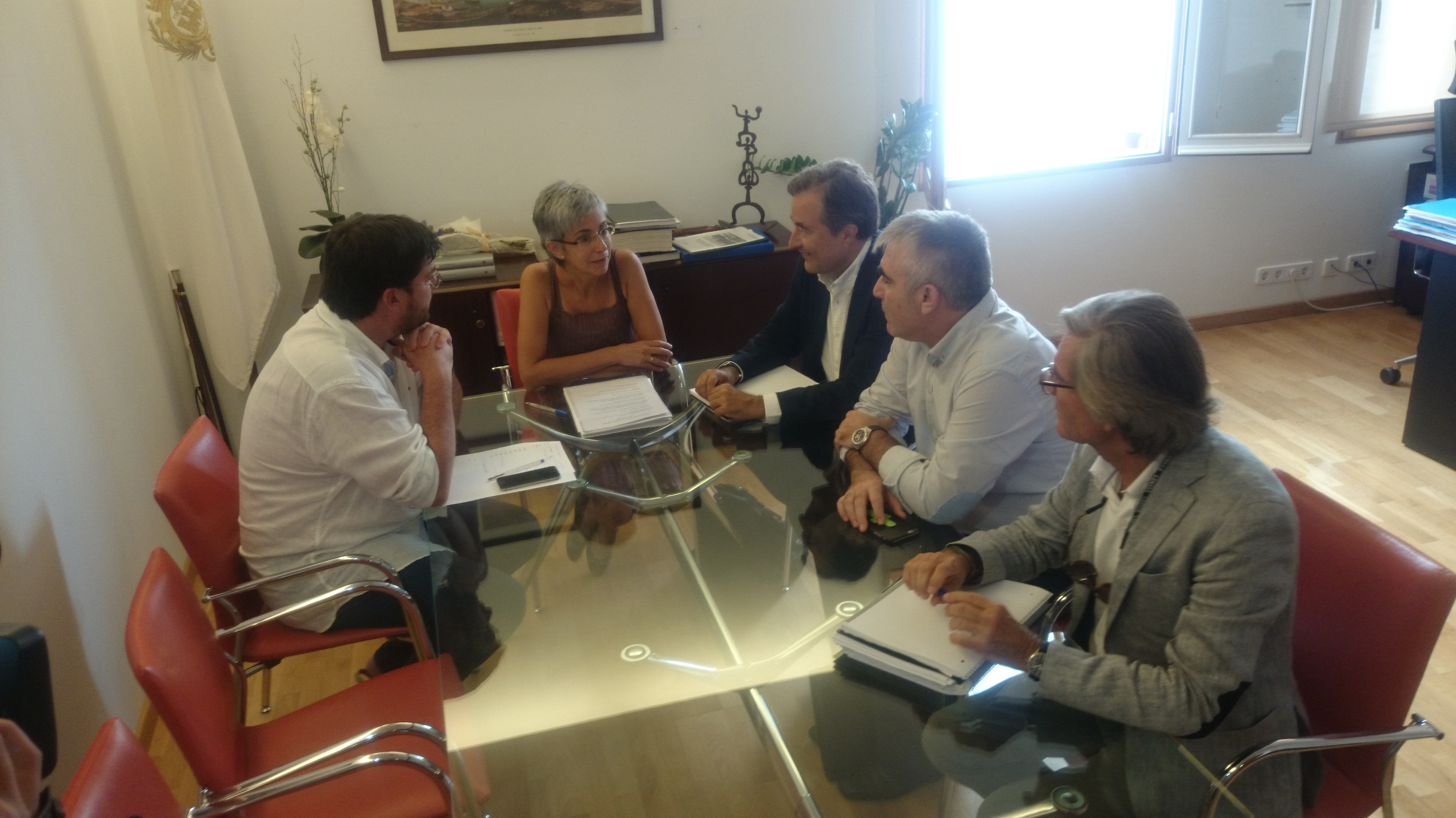 The president Joan Gual de Torrella visits Minorca