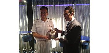 Recepció oficial al Carnival Sunshine al port de Palma