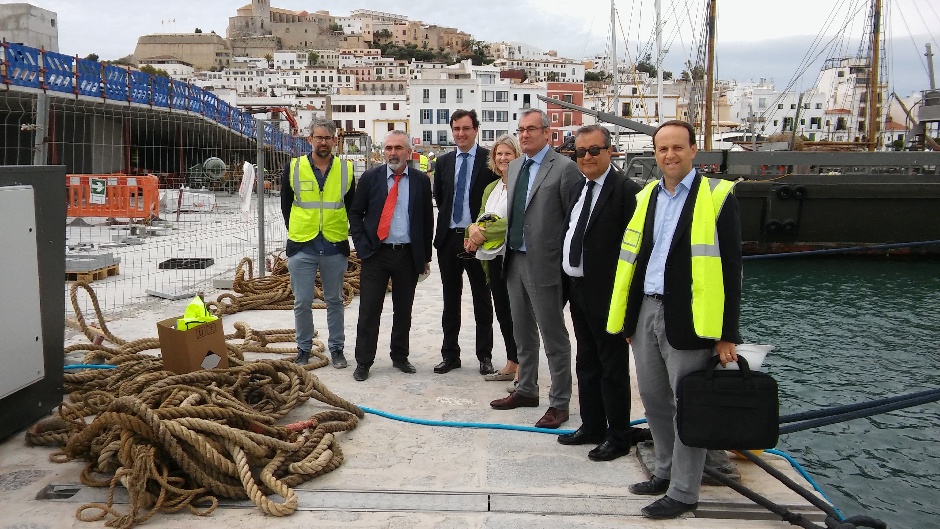 The president of State Ports visits the Port of Ibiza
