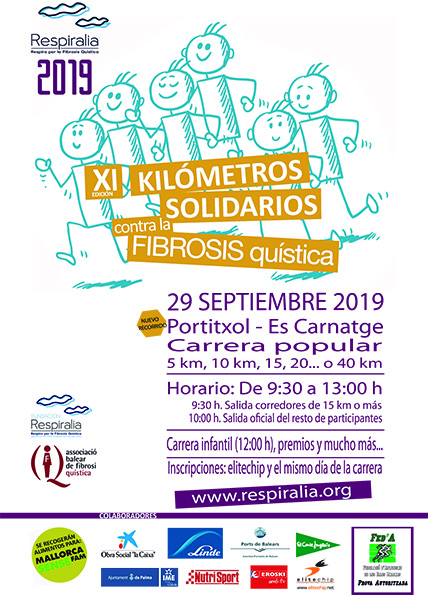 XI Kilómetros Solidarios contra la Fibrosis Quística. Respiralia 2019