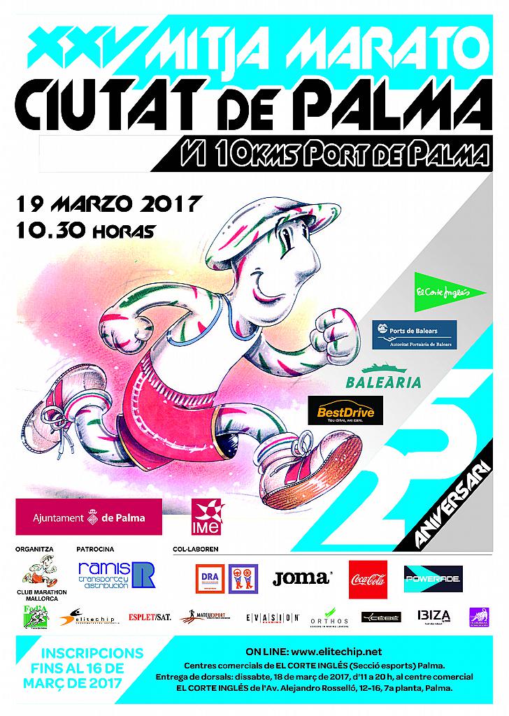 XXV Media Maratón Ciudad Palma, VI 10 km Port de Palma y XVI Carrera Popular Ciudad de Palma