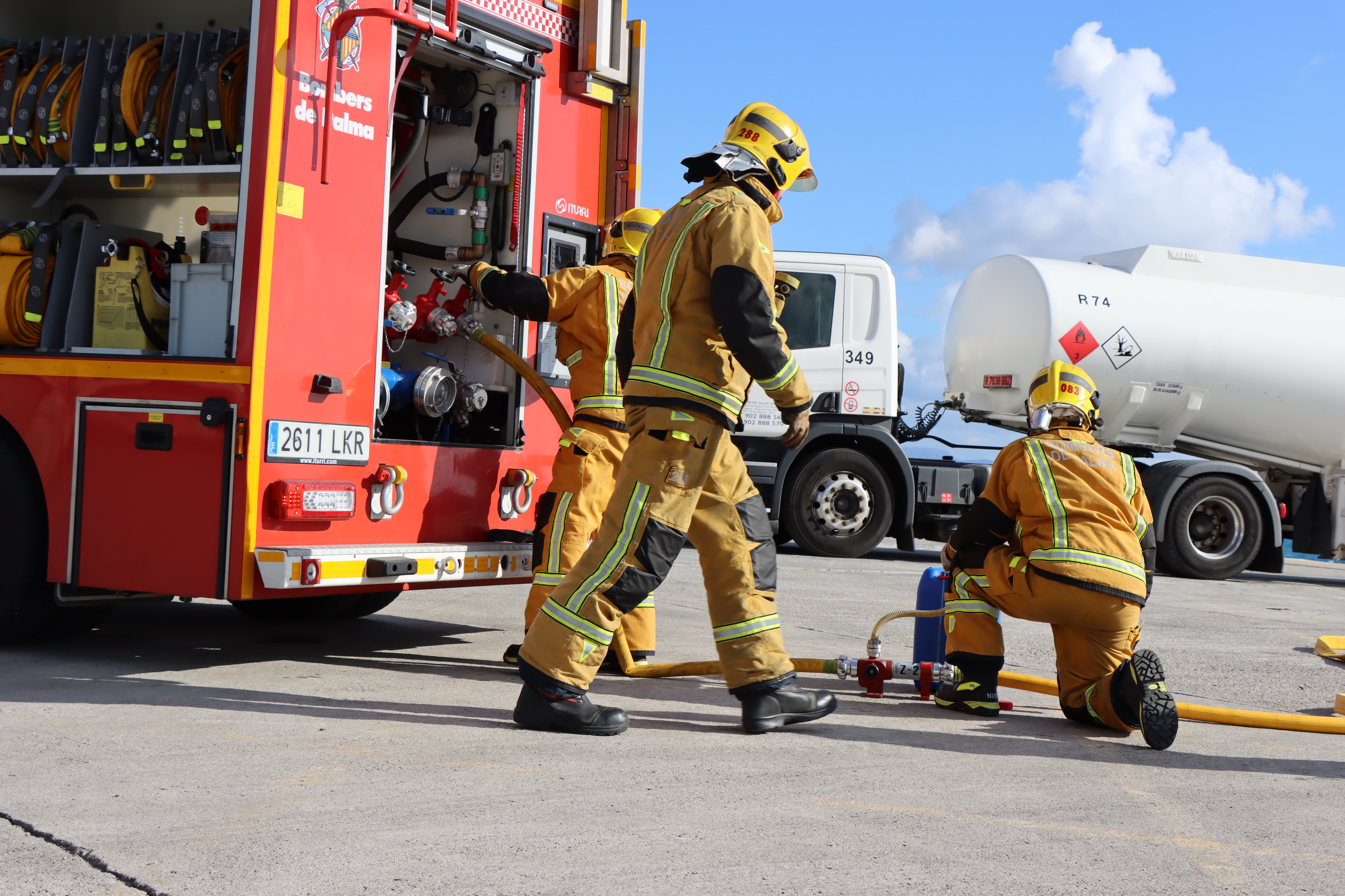 A drill to detect explosive devices was carried out in the port of Palma