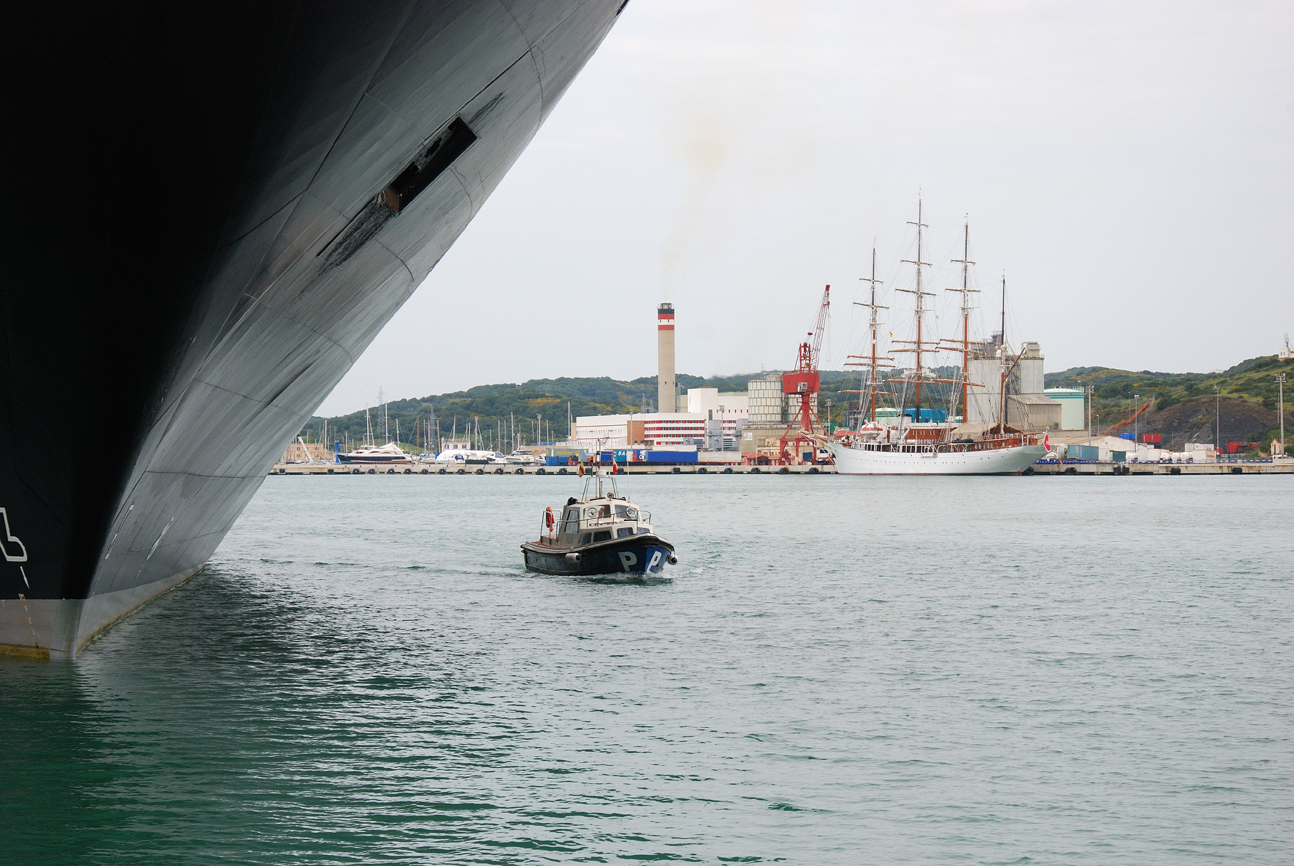 The natural port of Maó, the second largest in the world