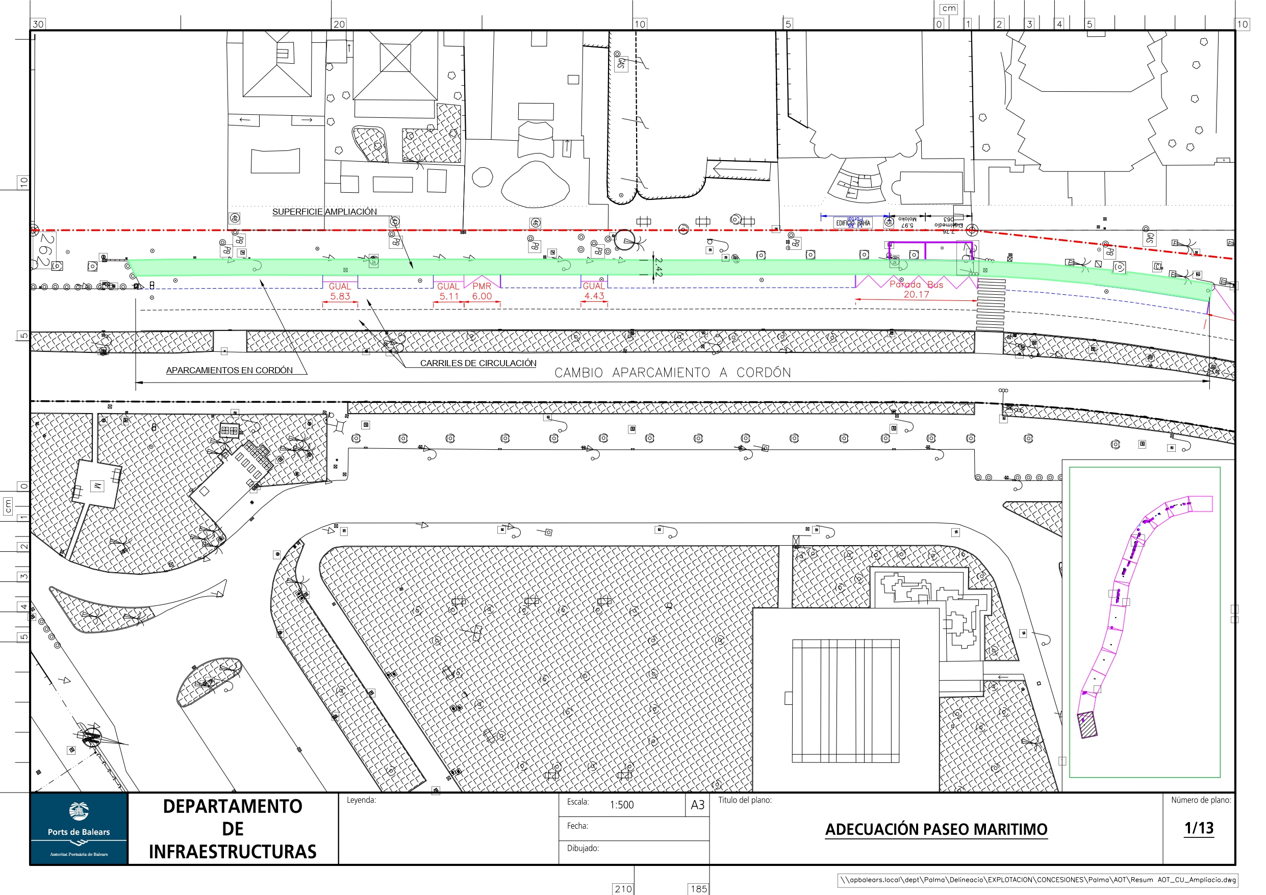 The Port of Palma sets aside one lane of the seafront promenade for pedestrians and outdoor cafés and restaurants