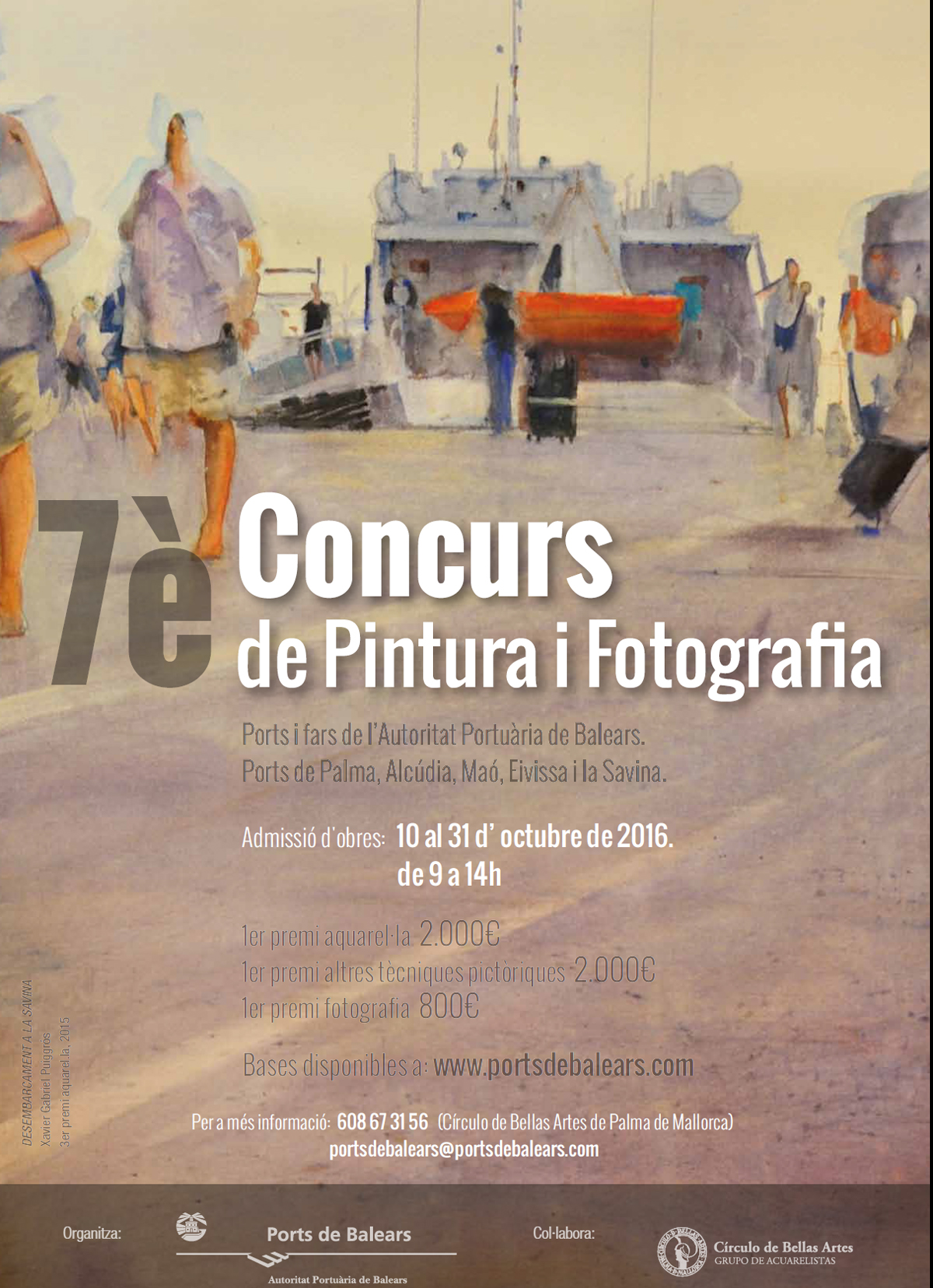 The APB sets up the VII Painting and Photography Contest on Balearic ports and lighthouses