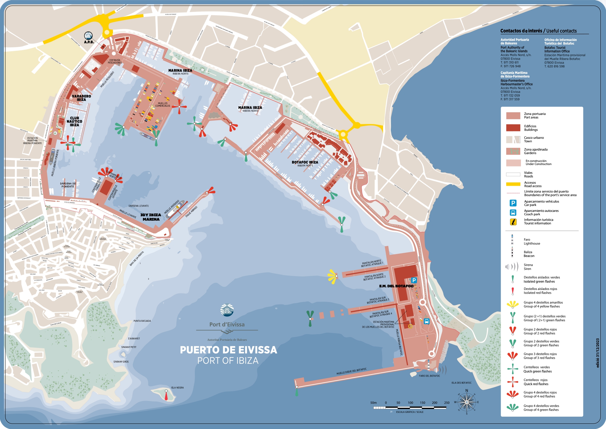 Eivissa's port map 2023