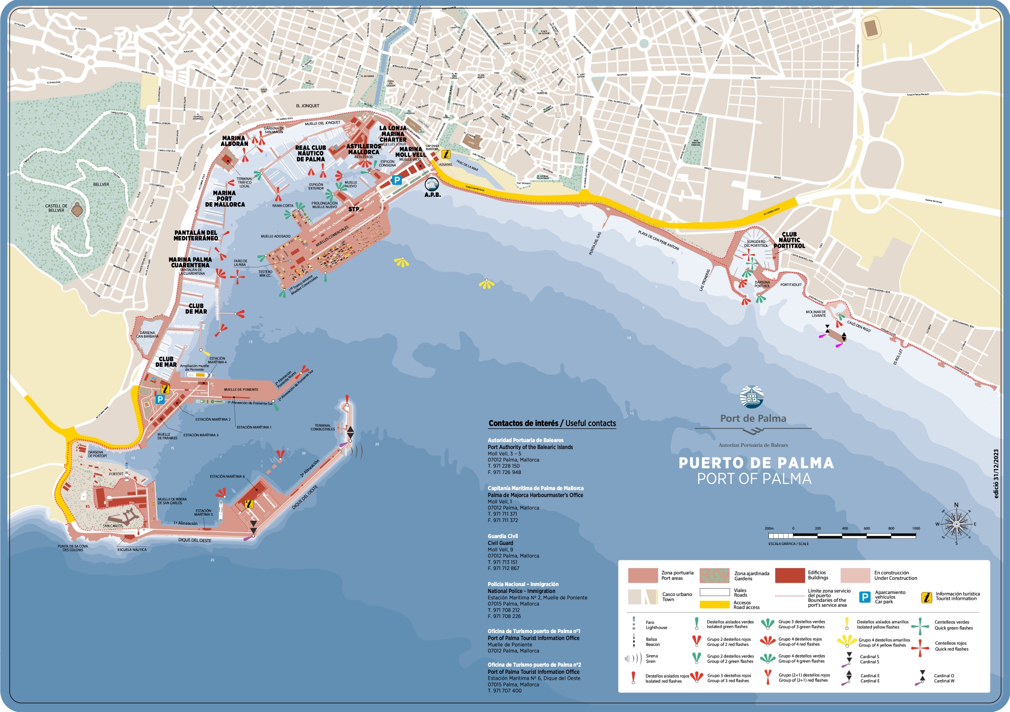 Palma Hafenkarte 2023