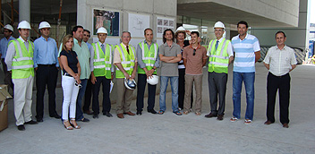 Visita a la obras de la nueva estación marítima del puerto de Alcudia