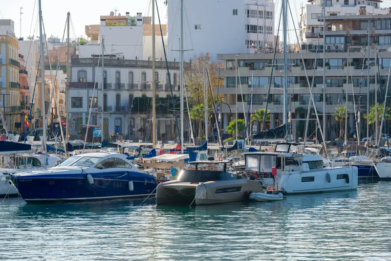 West dock of the port of Ibiza