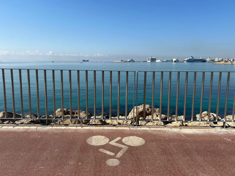 New bike lane's railings