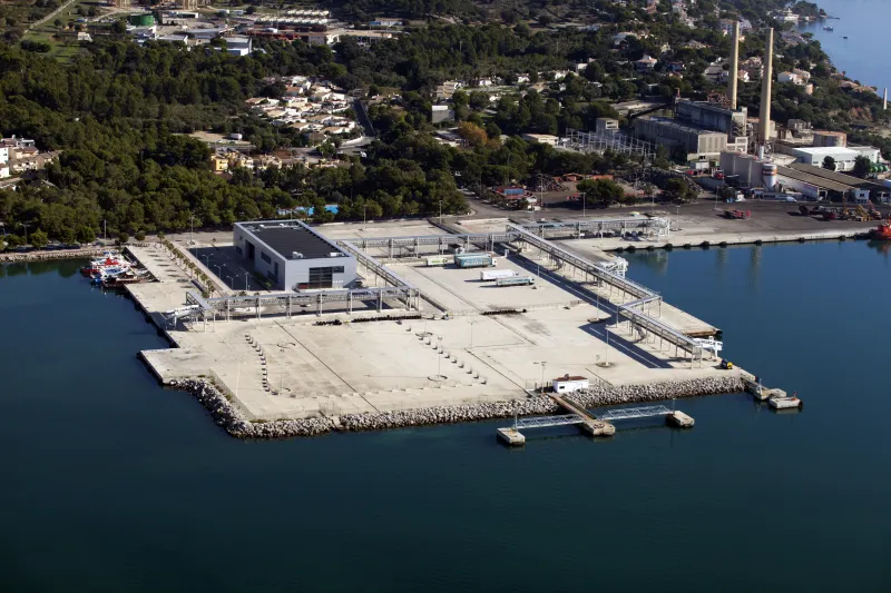 Imagen por dron de puerto de Palma